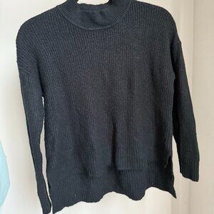 Black Front Cropped Sweater